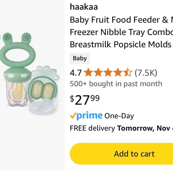 Haakaa baby food feeder - Picture 4 of 5